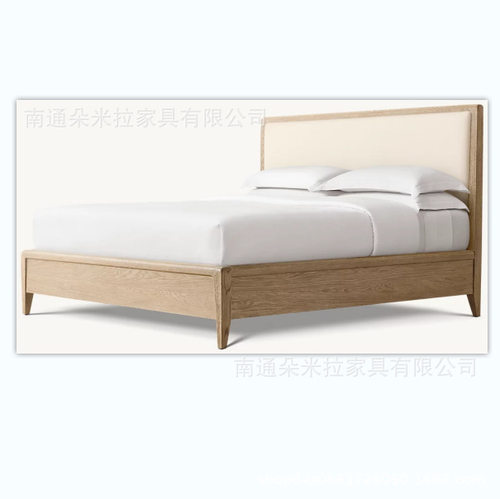 RH美式实木高端豪华别墅房卧室实木床大号床婚床