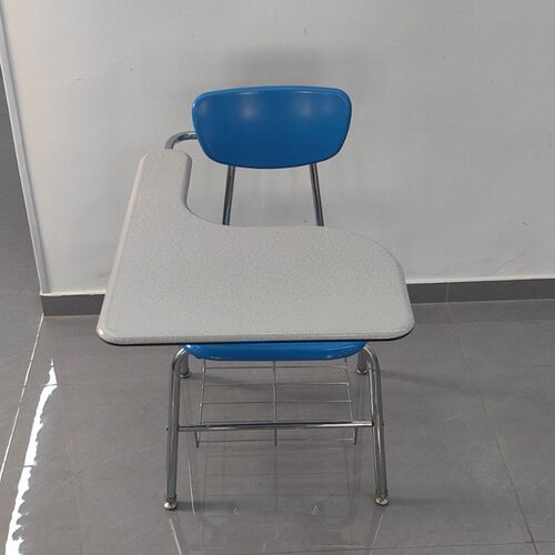 学生连体课桌椅网篮台面可翻转