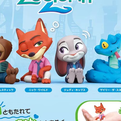 喵零*预售疯狂动物城2肩靠肩扭蛋 尼克朱迪盖瑞狸宝摆件 3