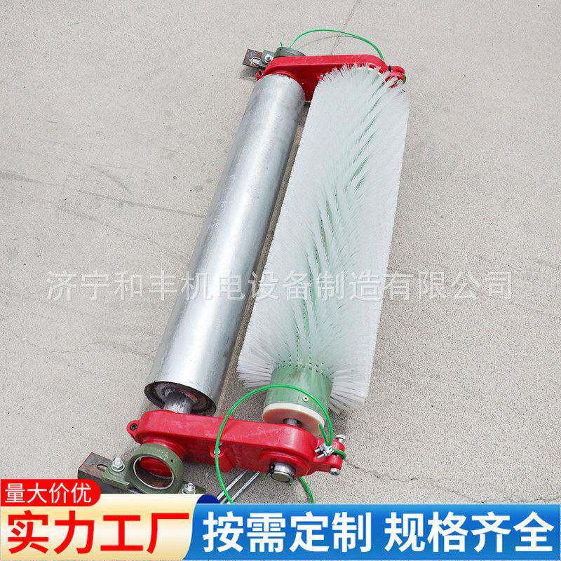 水泥厂输送带滚刷清扫器 皮带机毛刷式清扫器 无动力滚刷清扫毛刷