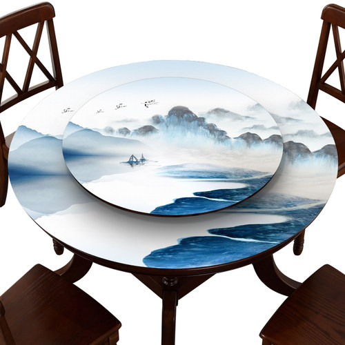 圆桌桌布PVC塑料软玻璃防水防油防烫免洗圆形透明餐桌垫家用台布