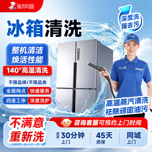 冰箱清洗上门服务北京上海广州全国同城上门家电清洗服务啄木鸟