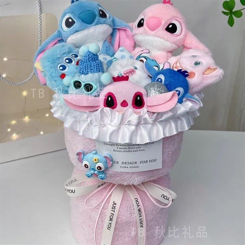 史迪仔玩偶公仔花束生日礼物男生送女友史迪奇情人节万圣节仪式感