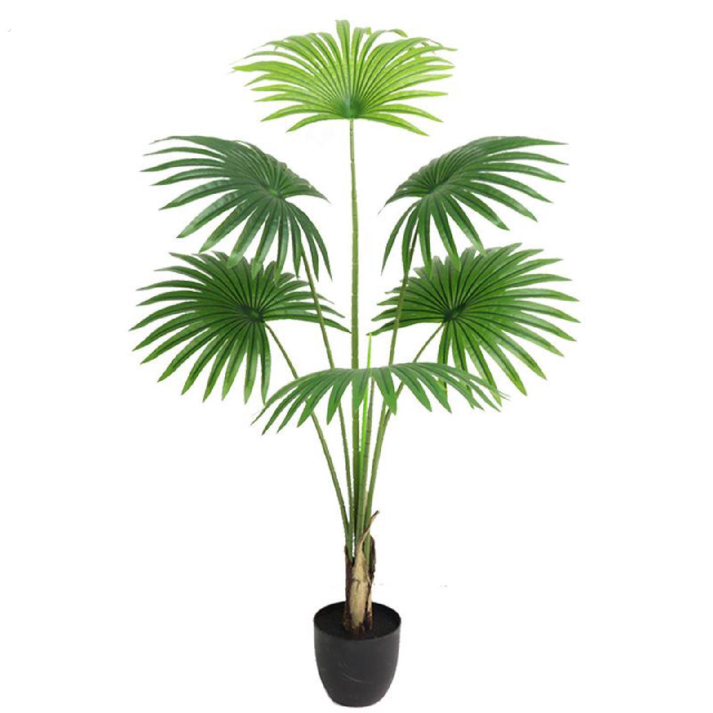大型热带扇葵彷真绿色植物盆栽室内落地植物造景蒲葵假树盆景摆件