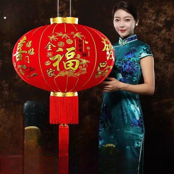 2025新款春节大红灯笼挂饰中国风吊灯过年户外大门口阳台宫灯装饰