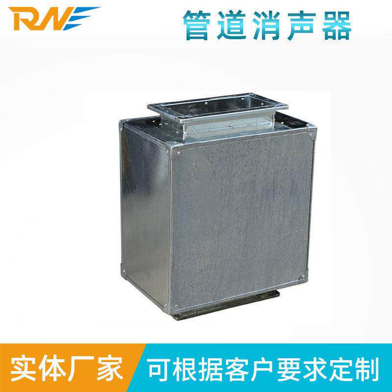 发电机消音器厂家圆形风管消音箱阻抗静压箱镀锌管道消声器