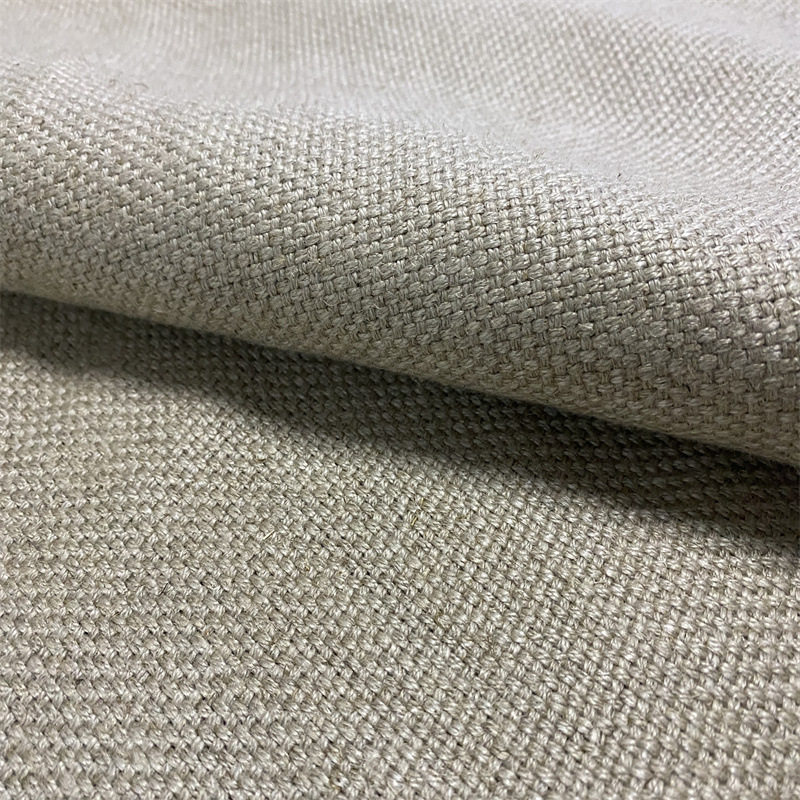 批发纯亚麻布料 本色棉麻面料沙发桌布窗帘汽车坐套抱枕雨露麻布