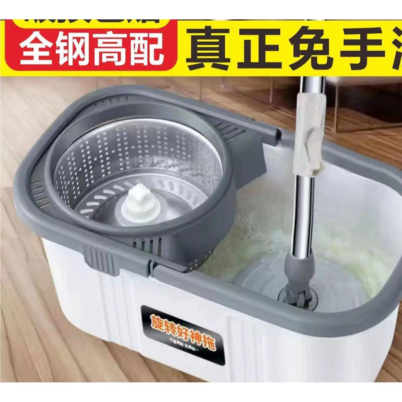 加大加厚家用旋转拖干湿两用免手洗平板拖把桶懒人拖地神器一拖净