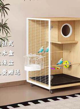 实木鸟笼子大号全套八哥鹦鹉鸽子信鸽笼子繁殖虎皮玄凤繁殖笼
