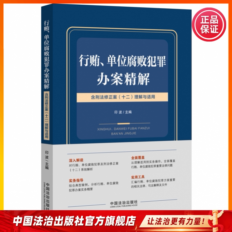 行贿、单位腐败犯罪办案精解：含刑法修正案(十二)理解与适用9787521642612 印波