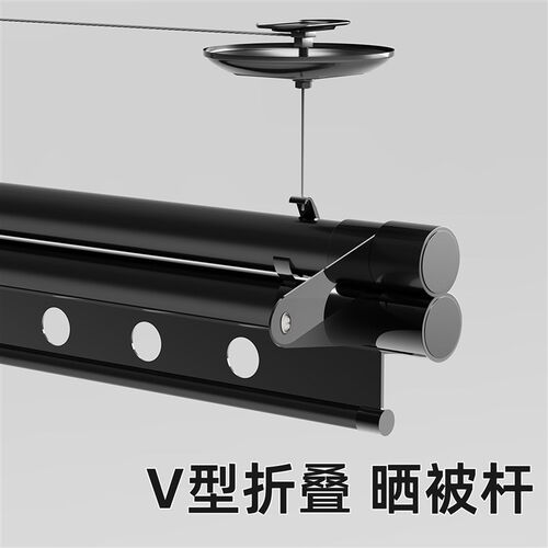 晾衣架手摇器晾衣杆升降双杆衣架家用室内阳台伸缩晾晒挂架凉衣服