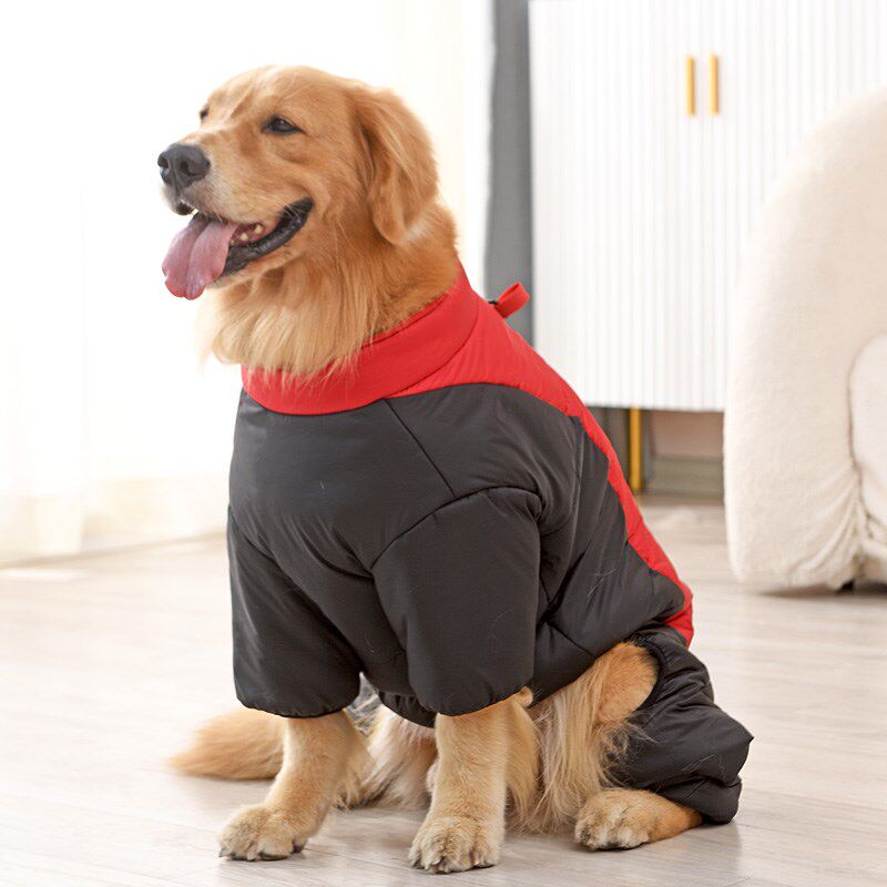 大型犬狗衣服秋冬四脚衣保暖萨摩耶金毛拉布拉多杜宾大狗棉衣冬装