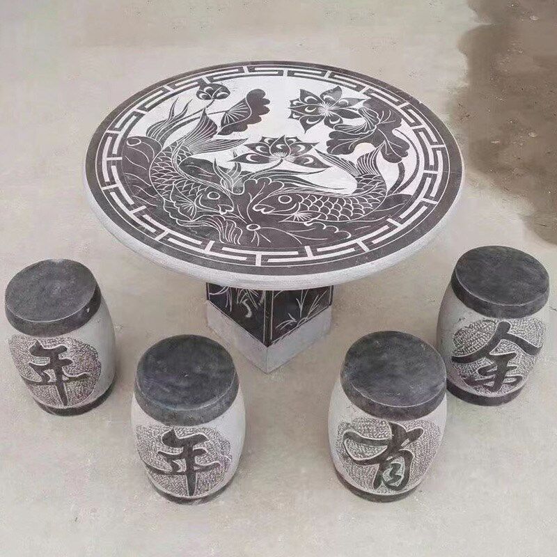 水泥桌子模具自制户外庭院花园石凳石桌椅子仿石加厚塑料凳子模型