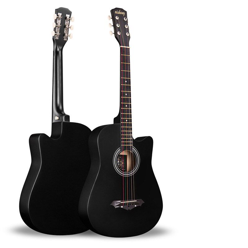 38寸男六弦女生包初学者gitar学生箱guitar怎样挑选吉他木民谣