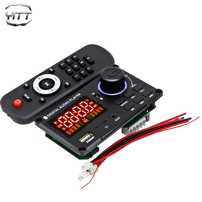 TPA3116D2无损蓝牙解码数字功放板2*50W大功率DC12V带通话录音diy
