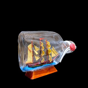 小船模型瓶中船玻璃帆船漂流许愿瓶生日礼品男友女友闺蜜老师礼物