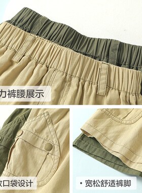 婴儿衣服休闲工装短裤夏装男童女宝宝夏款小童儿童薄款裤子Y8692