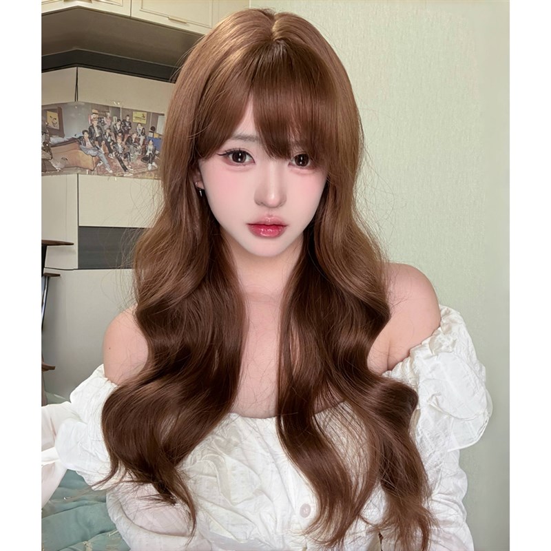 假发女长发长卷发lolita焦糖暖棕色大波浪JK自然蓬松全头套仿真人