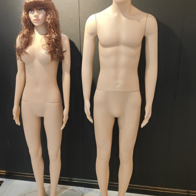 男女士直立模特服装店衣服架子全身站立带五官模特道具假人模型