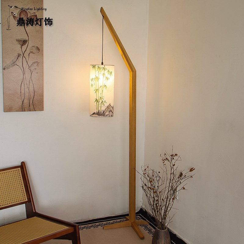 鼎涛宋代美学茶室落地灯新中式竹叶灯笼客厅民宿茶室氛围感钓鱼灯