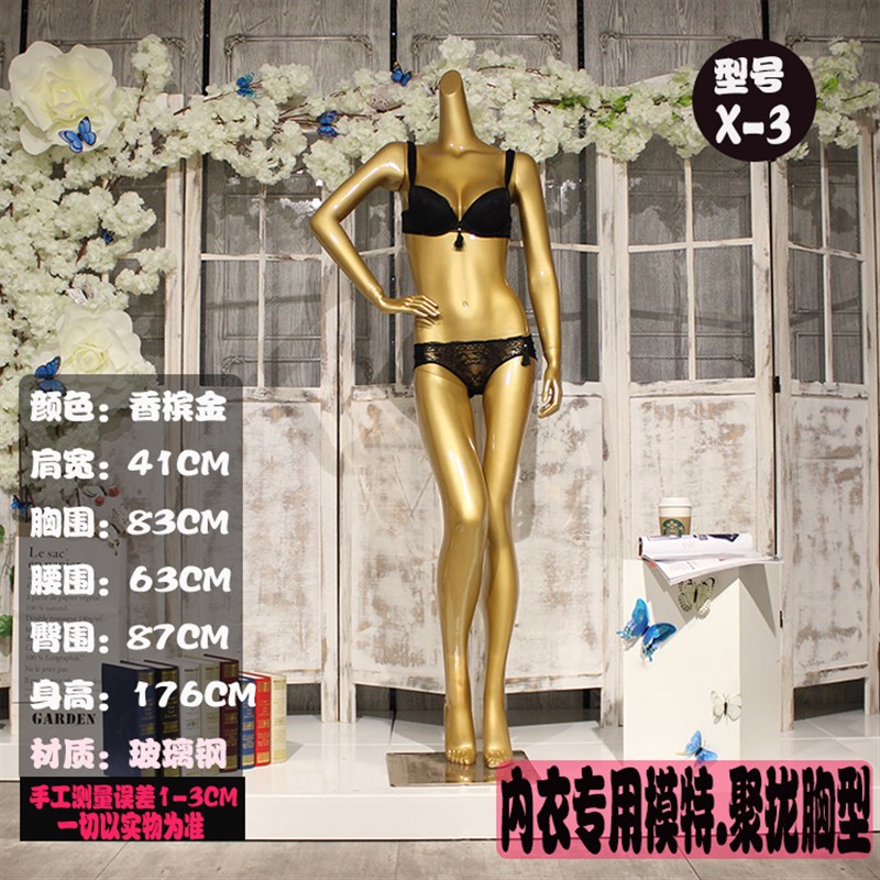 内衣模特道具女半身聚拢胸型橱窗陈列展示假人体女全身模特道具架