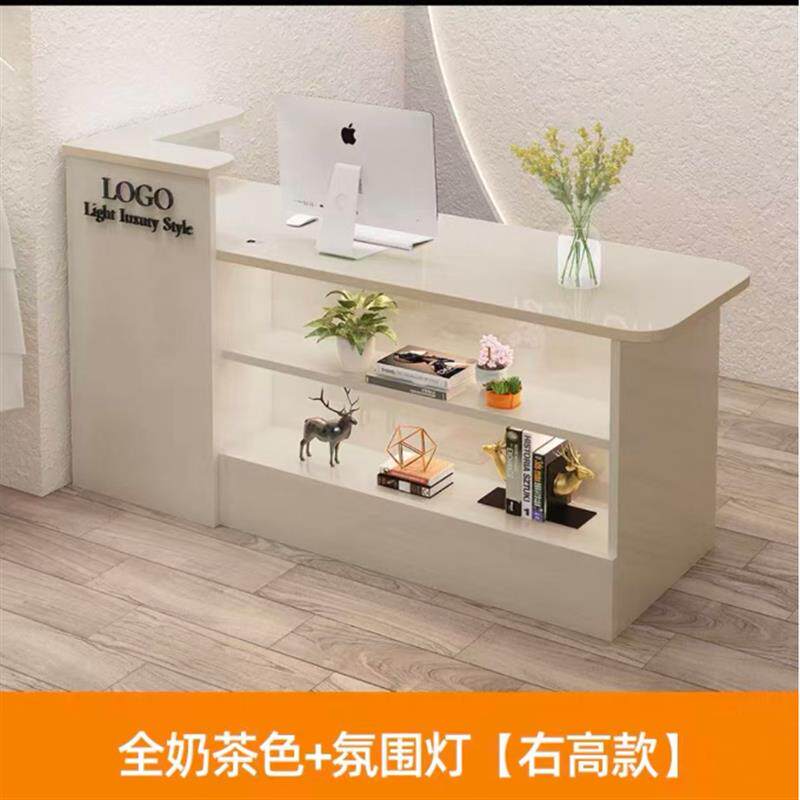 服装店收银台简约现代女装吧台店铺小型柜台美容院美甲前台接待台