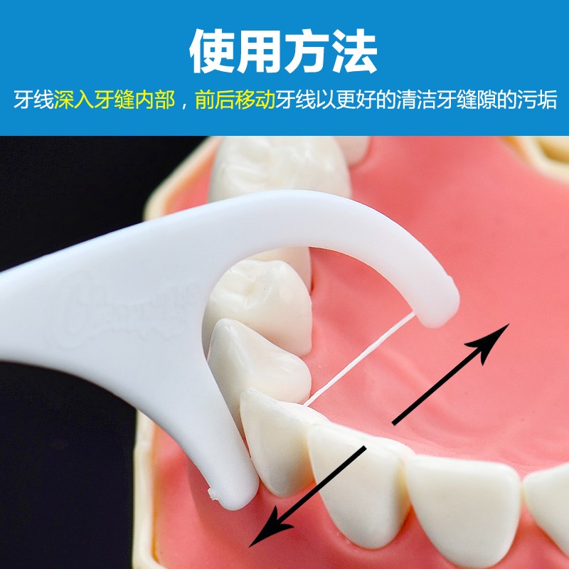 出口欧洲超细牙线棒家庭装牙线签细滑安全剔牙线20袋足足1000支