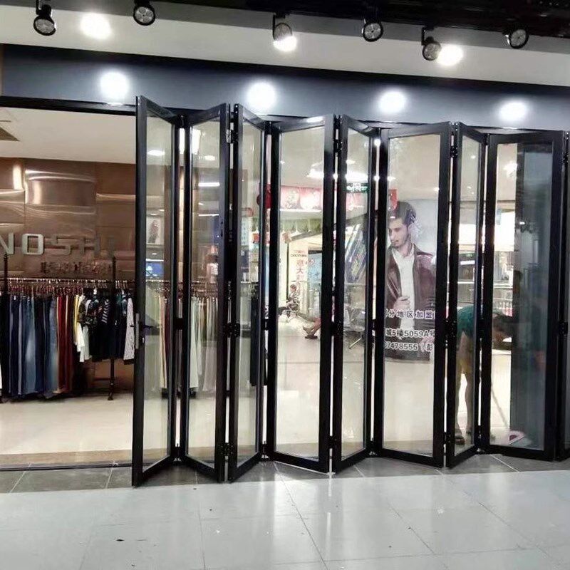 折叠门隔断门重型洗车房商铺门店移门阳台隔音铝合金玻璃推拉门