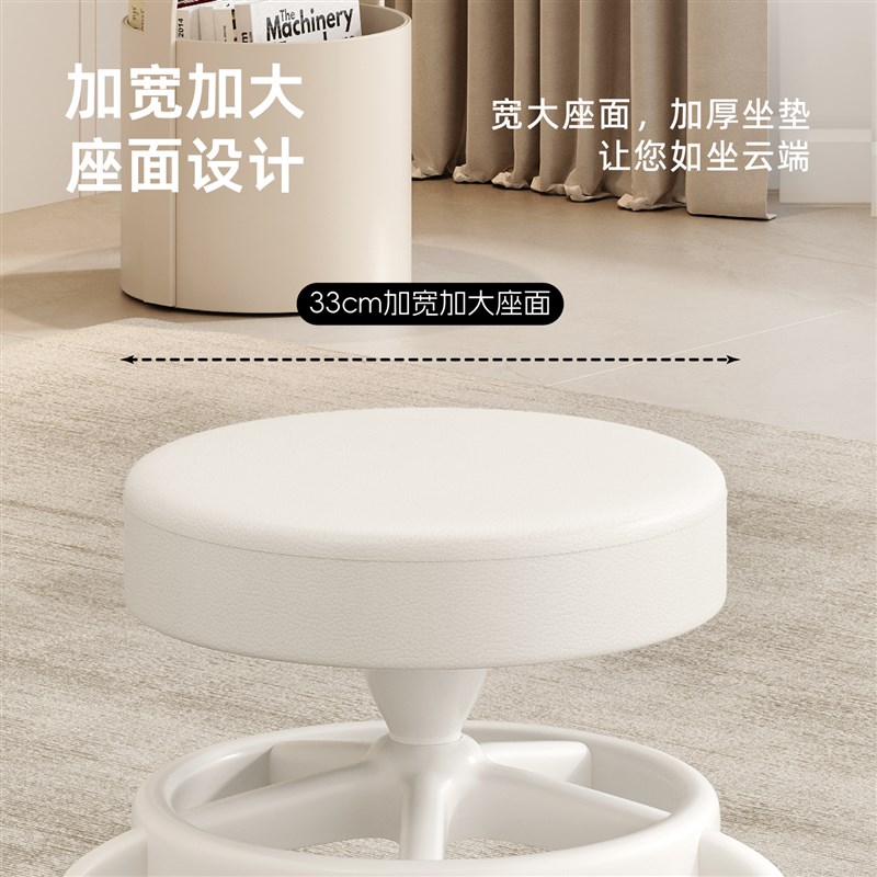 万向轮小凳子家用矮凳客厅沙发板凳滑轮移动凳子靠背小椅子换鞋凳