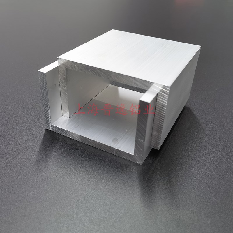 铝合金槽铝100x60x8槽铝型材 内径84mm工业U型槽铝轨道滑轨型材