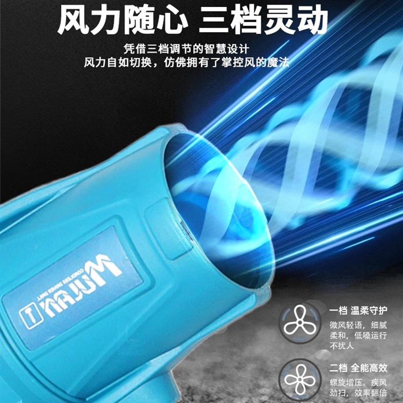 牧蓝无刷暴风机锂电户外鼓风机小型手持充电式吹风机木炭生火专用