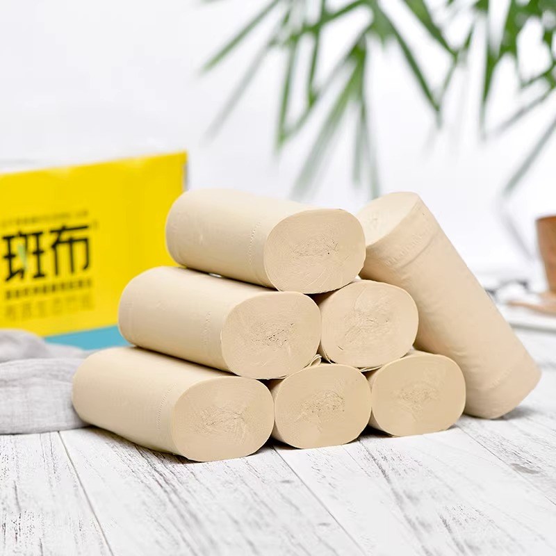 Banbu卷纸170克30卷无芯厕纸卷竹浆天然彩色家用厕纸负担得起的实