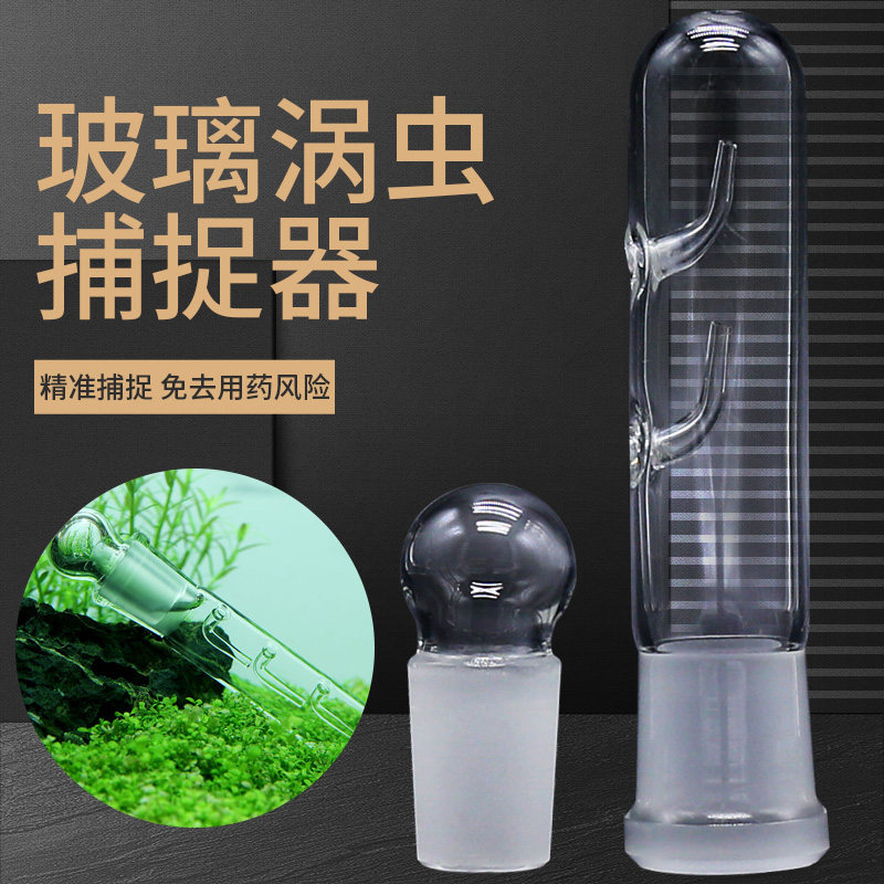 涡虫诱捕器涡虫捕捉器涡虫笔吸捕蜗器玻璃diy捕虾器水蛭包邮