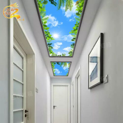 天花软膜天花UV喷绘3P布灯箱透光膜无框卡布灯箱膜定制做吊顶材料