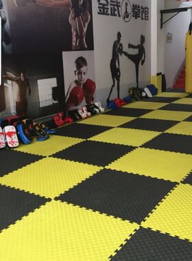 泡沫地垫儿童拼接80x80卧室防滑地垫加厚爬爬垫跆拳道健身房4cm