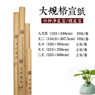 八尺宣纸加厚手工八尺整张宣纸八尺宣纸半生熟宣纸书法专用纸国画