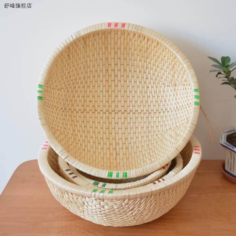 新款编筐馍筐家用手工柳编馒头筐柳条盛馒头筐箩筐笸箩收纳筐簸箕