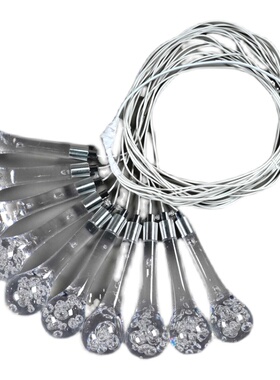 婚庆吊顶装饰透明亚克力水滴吊灯婚礼场景布置道具装饰灯LED灯串