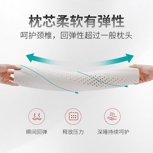 乳胶圆柱颈椎枕头小圆枕护颈专用睡眠泰国天然橡胶长条圆形糖果枕