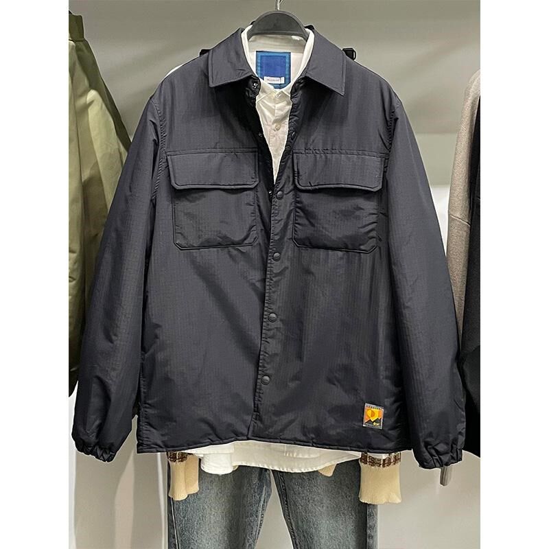 柜499!24秋冬款男装衬衫式轻便棉服夹克男士工装夹棉外套6985460