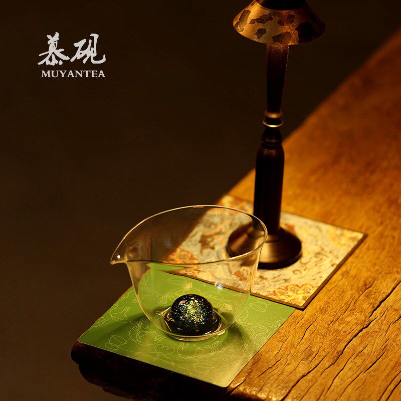 慕砚高透玻璃公道杯魏小玻高硼硅耐热分茶器茶海断水掌心宇宙公杯