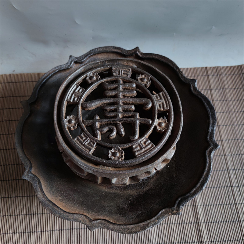 铸铁万字围栏搭配各款盖子火炉一套煮茶热水烧烤取暖复古实用收藏