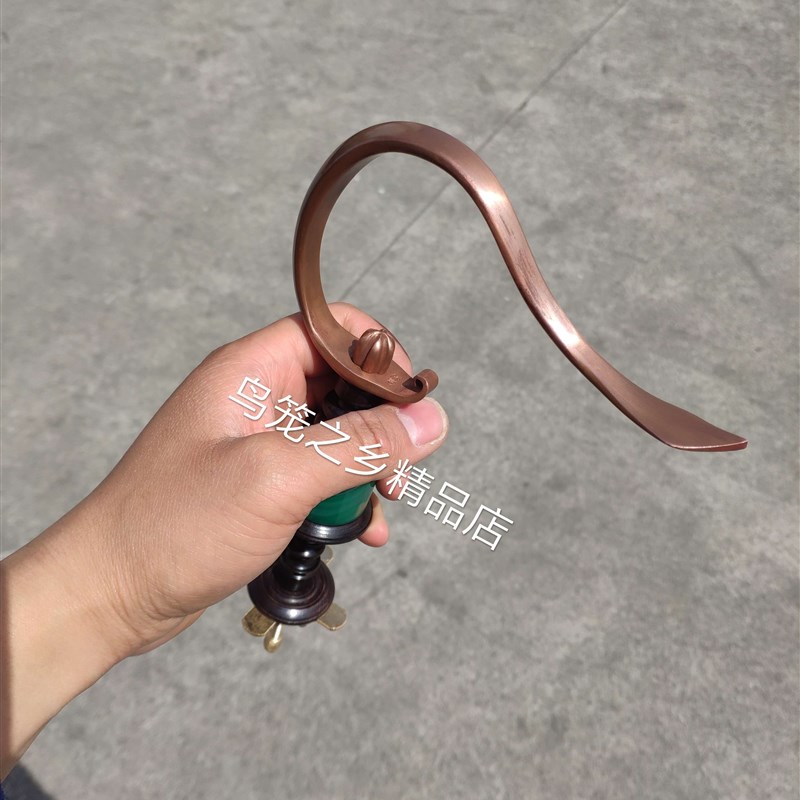 画眉笼钩川笼钩 紫铜钩 红铜钩 陈记手工钩 黑檀木葫芦扳指 全套
