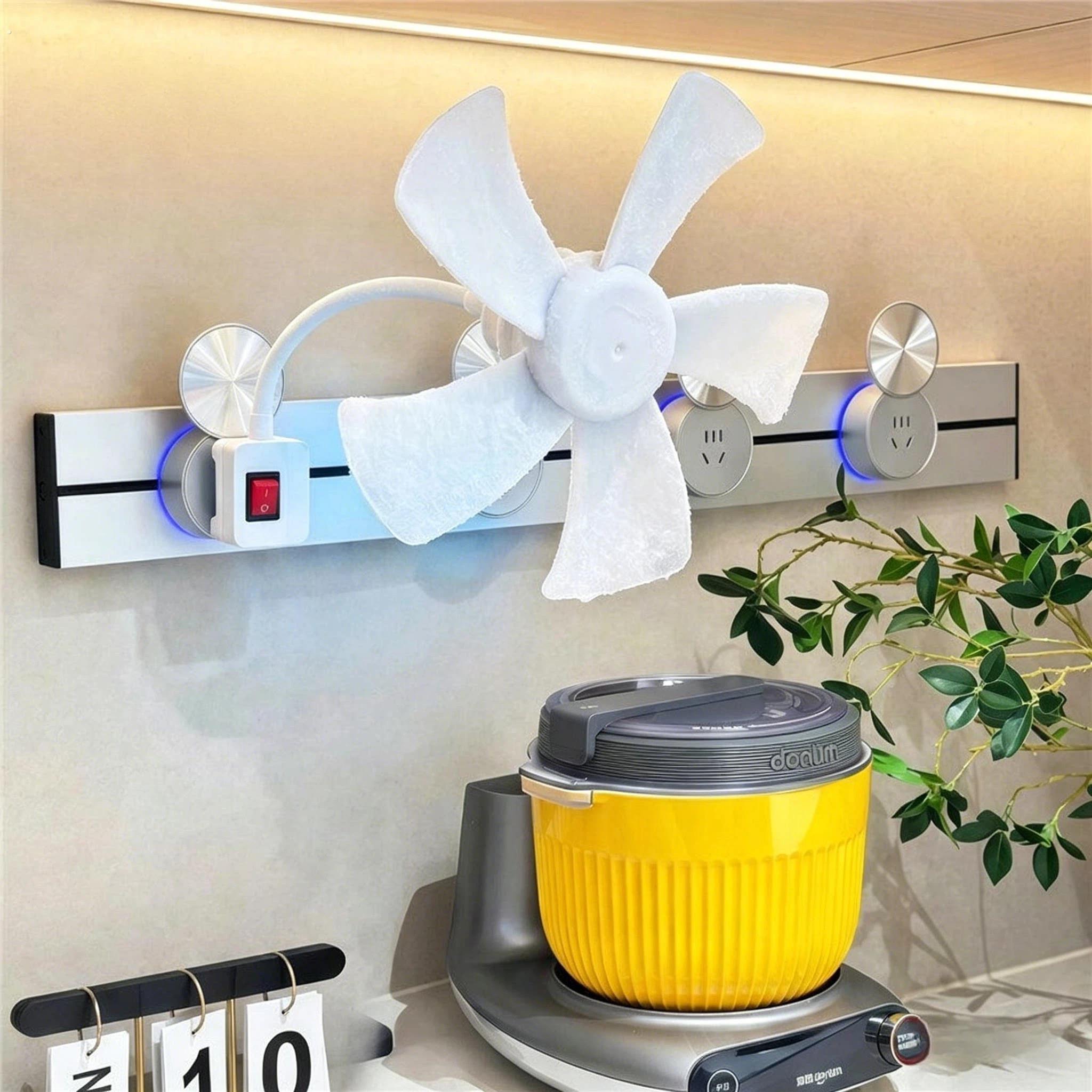 厨房清凉神器！家用小电扇壁挂式超强力小风扇静音直插厕所电风扇