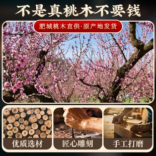 桃木山海镇挂件室内室外家居摆件木雕客厅家用大门装饰房屋