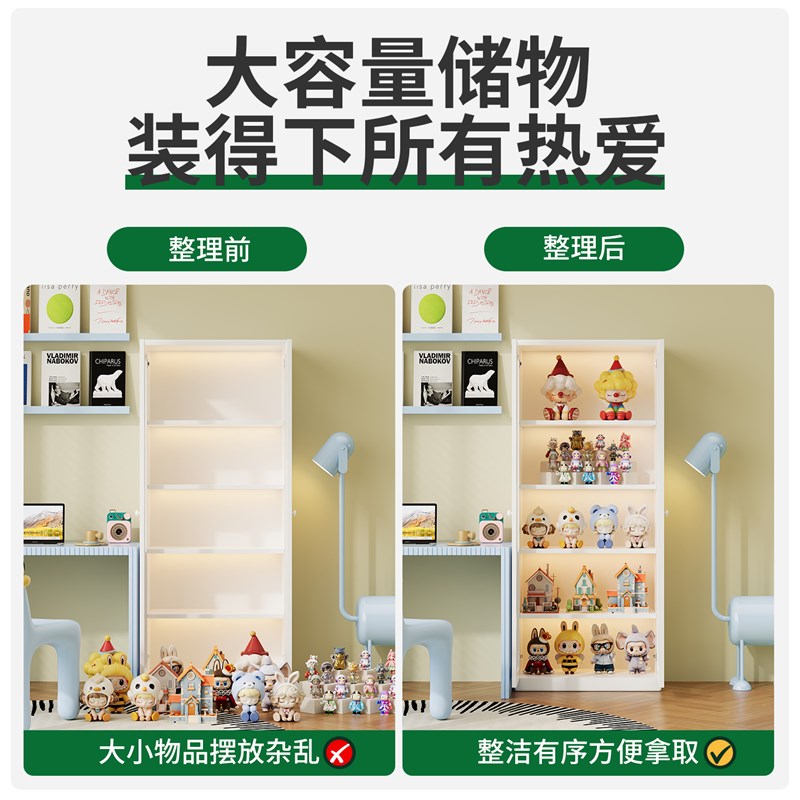 钢制书架落地置物架儿童书房角落铁艺书柜展示柜飘窗收纳柜收纳柜