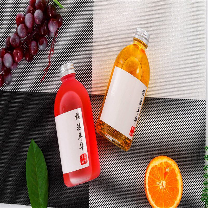 高颜值自酿杨梅酒青梅葡萄荔枝梅子果酒空酒瓶密封玻璃空瓶一斤装