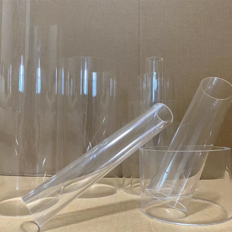 定做亚克力管有机玻璃棒透明圆柱形容器罩子方形盒子带盖圆桶法兰图片