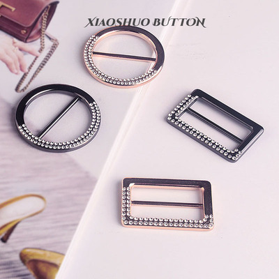 t恤衫衣下摆 衣角打结扣环高档女装大风衣腰带头装饰金属日字卡扣