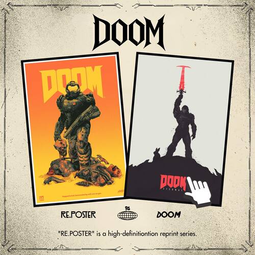 DOOM毁灭战士有框微喷装饰画
